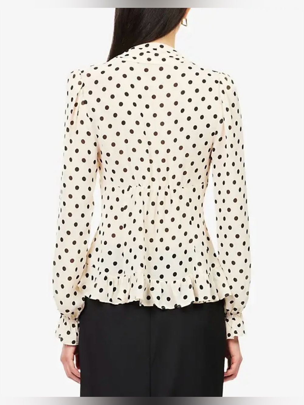 Reformation x Nara Smith Polka Dot Blouse Sz 8 NEW - Picture 6 of 6